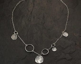 Oxidized Sterling Silver Necklace: Delicate Handmade Silver Chain