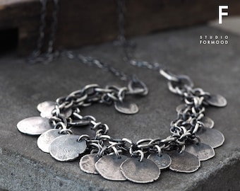 Form24 Sterling Silver Necklace - oxidized sterling silver necklace