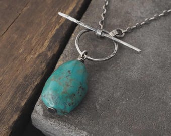 Handmade Sterling silver Turquoise Necklace, Gift for her