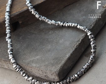 Sterling silver - Necklace, unisex necklace, oxidized silver necklace