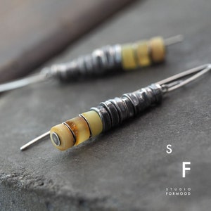 Amber earrings - sterling silver and amber earrings