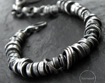 Oxidiertes Sterlingsilber - Armband, modernes, unisex Silberarmband - studioformood Armband