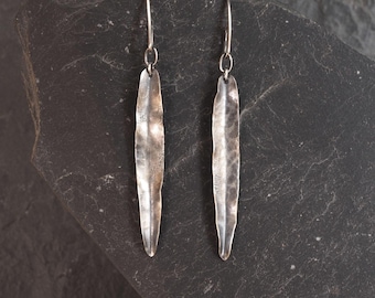 Handmade Oxidized Sterling Silver Dangle Earrings: OleaFORM Collection