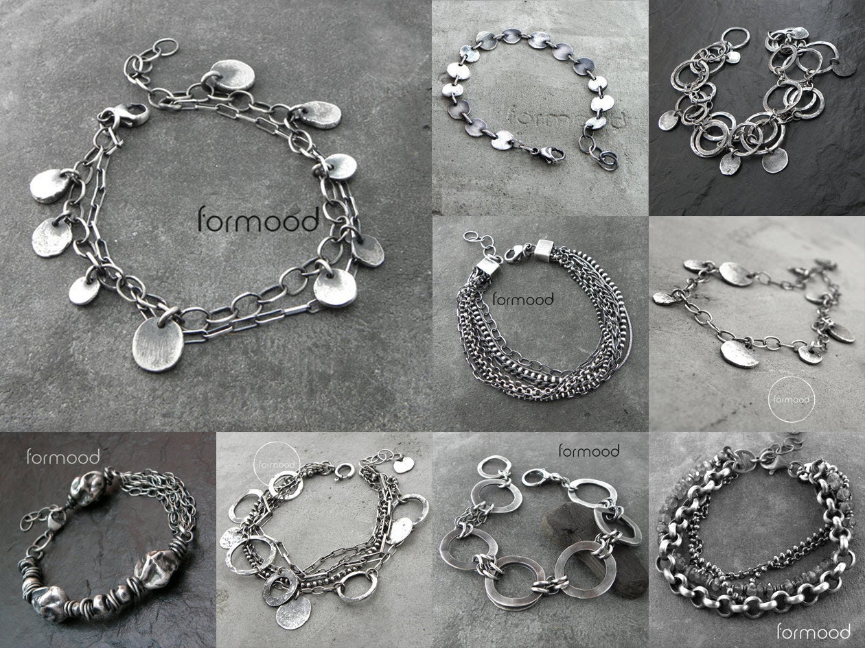 Handmade Oxidized Metal Bracelet 03