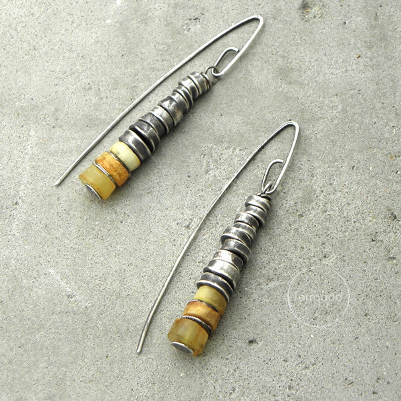 Amber earrings sterling silver and amber earrings image 4