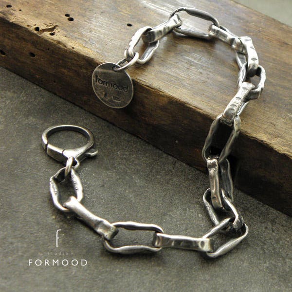 Sterling silver chain - handmade bracelet, oxidized silver, unisex bracelet, sterling silver bracelet, handmade bracelet