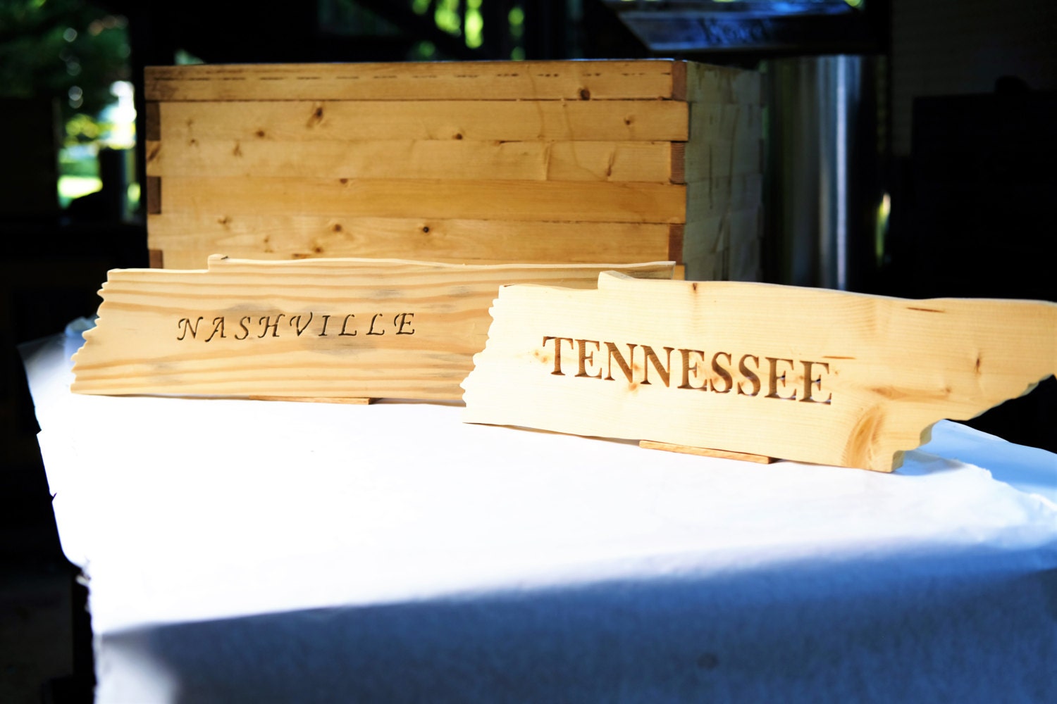 Tennessee State Cutout w/ TENNE   SSEE written - Ashland City 