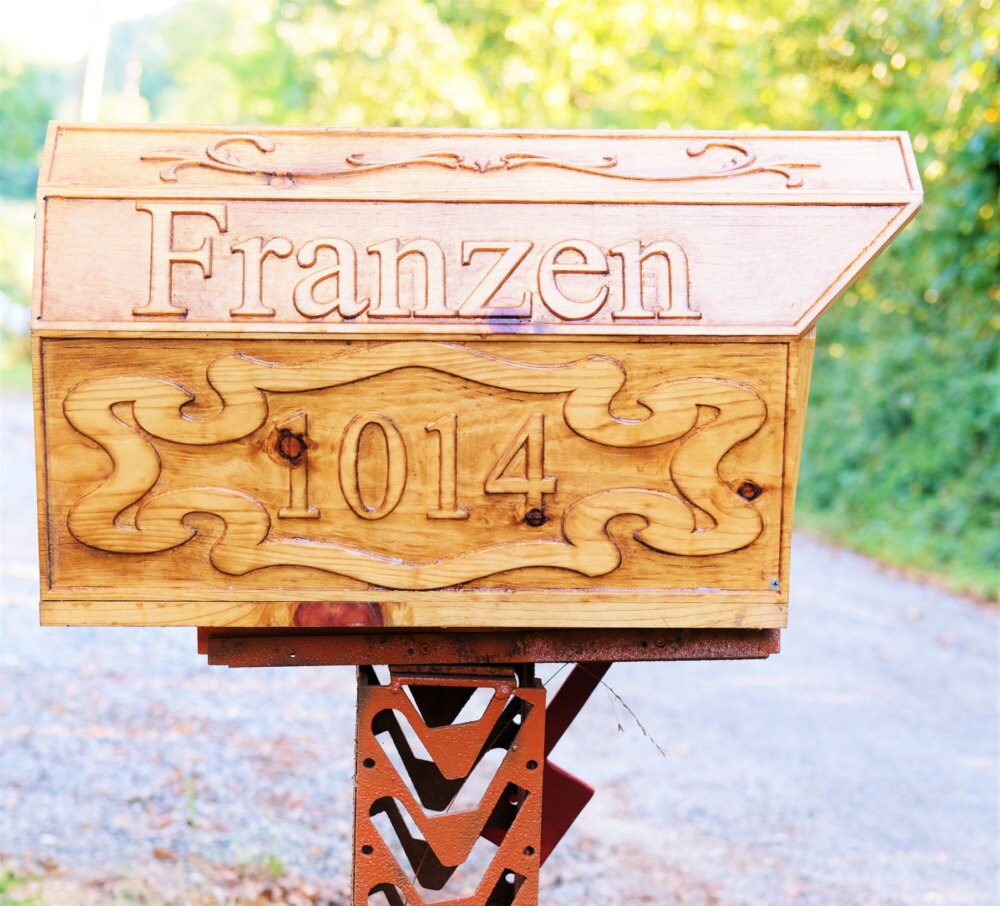 Custom Made Large Wooden Mailbox, Handmade Mailbox, Housewarming