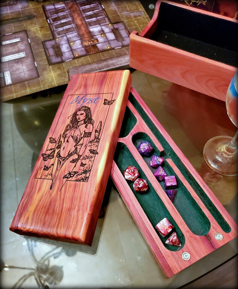 Dice and Character Case Dice Case Dice Box Dice Vault Dnd Etsy