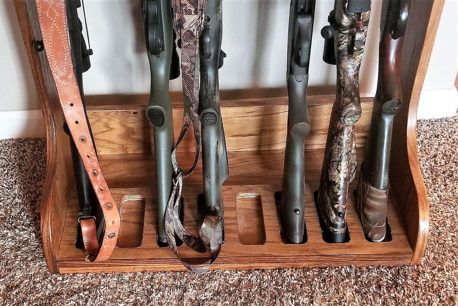 Oak Gun Rack Gun Rack Wooden Gun Rack Rifle Rack Shotgun Etsy Canada