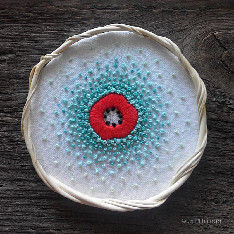 Red embroidery flower embroidery dorm decor wall art summer  etsy Red embroidery flower embroidery dorm decor wall art summer  etsy