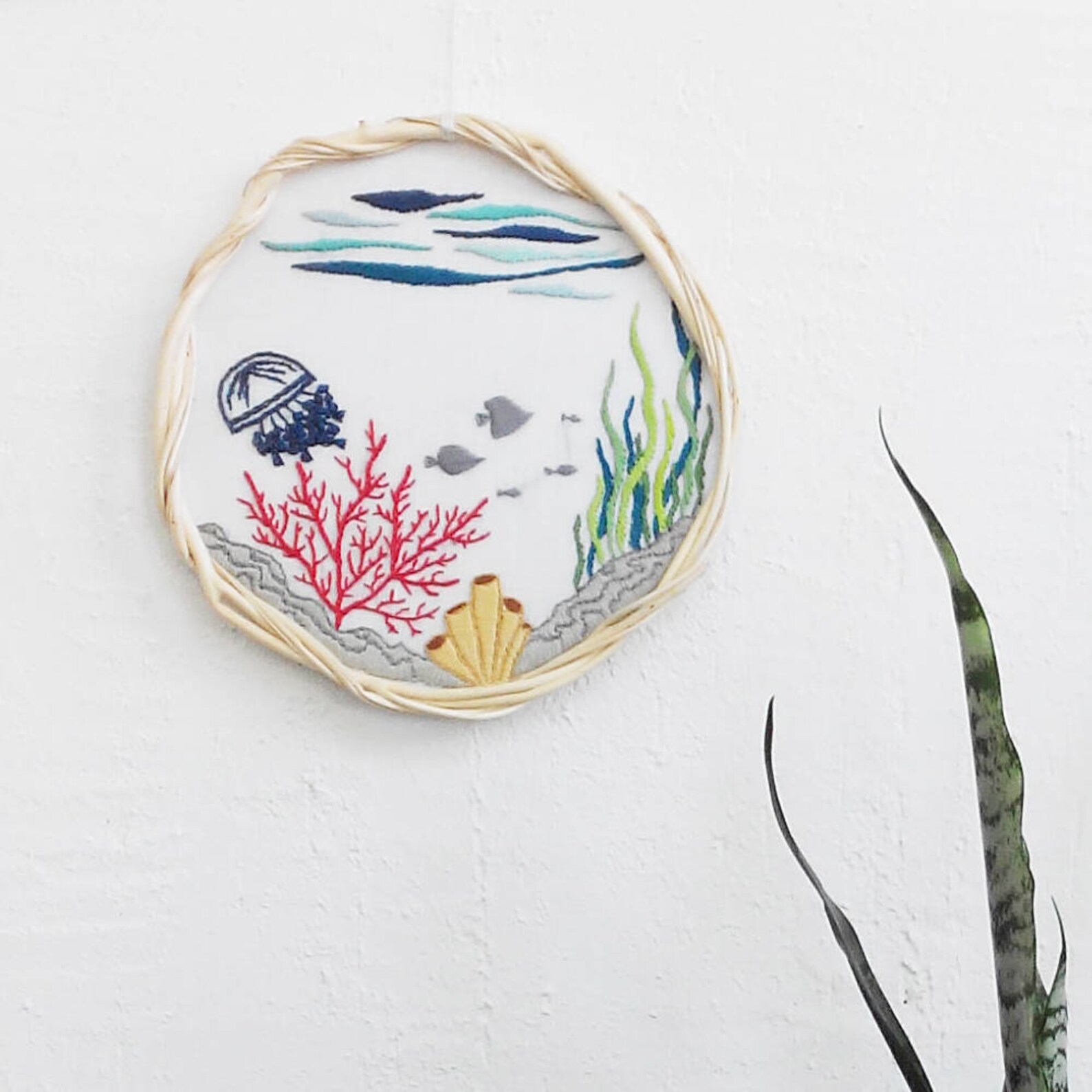 Ocean nursery Embroidery wall hoop Gift for kids Ocean decor Etsy