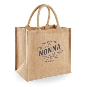 Nonna Geschenk Tasche Weihnachtsgeschenk für Nonna Geburtstag Neuheit Geschenk für Nonna Andenken Einkaufstasche
