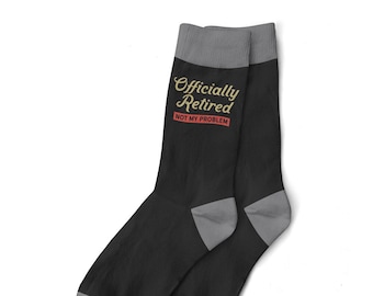 Retirement Gift Men’s Socks Retired Retire Present for Men Happy Retirement Award Leaving Work  Not My Problem Size UK 6 to 11 - USA 7 to 12