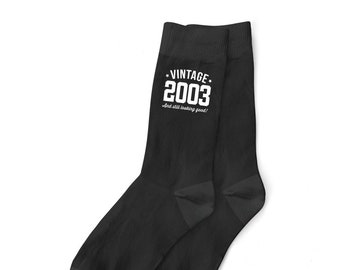 21st Birthday Gift Black Socks for Men Present Keepsake Party Prop Favor Husband Dad Friend 21 Years Old Idea for Him