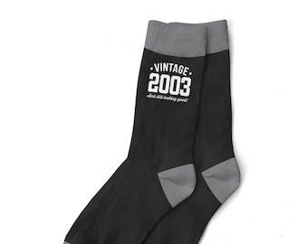 21st Birthday Gift Black Socks for Men Present Keepsake Party Prop Favor Husband Dad Friend 21 Years Old Idea for Him