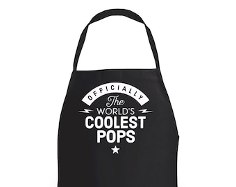 Pops Gift Apron Birthday Present Funny Cooking Baking Gift Coolest Keepsake for Pops
