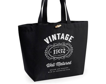 90th Birthday Tote Bag Idea Shopping Toggle Bag Birthday Present Gift