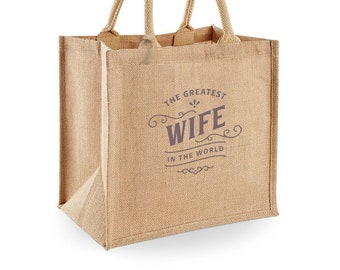 Wife Gift Bag Christmas Gift For Wife Birthday Novelty Present For Wife Keepsake Shopping Tote Bag
