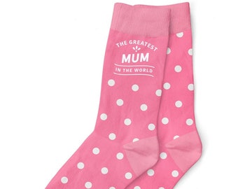 Mum Gift Socks Birthday Present Women's Socks Size 4-7 Keepsake Xmas Gift for Mum Idea Party Prop Favor