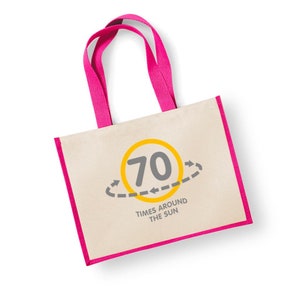 70. Alles- Gute zum Geburtstaggeschenk-Tasche Alter 70 Geburtstags-Geschenk-Idee Leichte faltbare wiederverwendbare Tragetasche Shopping 70 Andenken-Dekorationen - 33x42x19cm