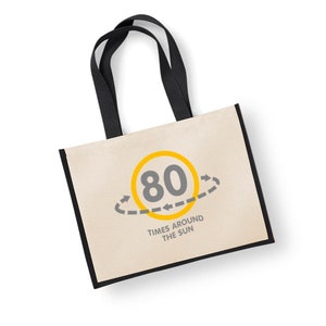 80er Alles Gute zum Geburtstag Geschenktüte Alter 80 Geburtstag Geschenkidee Leichte faltbare wiederverwendbare Tragetasche Shopping 80 Andenken Dekorationen - 33x42x19cm