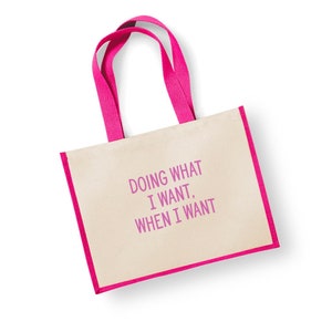 Ruhestand Geschenk Tasche Idee Ruhestand Geschenk für Frauen Glücklicher Ruhestand Award Verlass der Arbeit Lustige Tote Einkaufstasche Andenken, was ich will