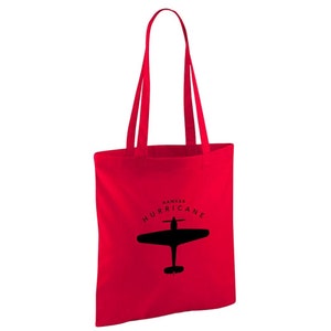 Hawker Hurricane Gift Bag Aircraft Tote Shopping Bag Illustration Detailed Vintage Hurricane Gift Unique and Original WWII Gift Present