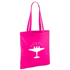 De Havilland Mosquito Gift Bag Aircraft Tote Shopping Bag Illustration Detailed Vintage Mosquito Gift Unique and Original WWII Gift Present