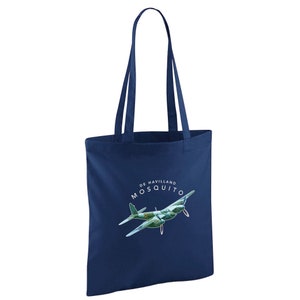 De Havilland Mosquito Gift Bag Aircraft Tote Shopping Bag Illustration Detailed Vintage Mosquito Gift Unique and Original WWII Gift Present