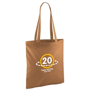 20. Alles Gute zum Geburtstag Geschenktüte Alter 20 Geburtstag Geschenkidee Leichte, faltbare, wiederverwendbare Tragetasche Shopping 20 Andenkendekorationen - 42 x 38 cm