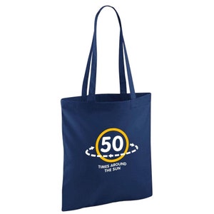 50. Alles- Gute zum Geburtstaggeschenk-Tasche Alter 50 Geburtstags-Geschenk-Idee Leichte faltbare wiederverwendbare Tote Shopping 50 Andenken-Dekorationen - 42 x 38cm