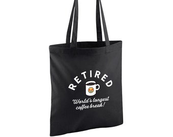 Ruhestand Geschenk Tasche Idee Ruhestand Geschenk für Männer Frauen Glücklicher Ruhestand Preis verlassen Arbeit Lustige Ruhestand Tote Einkaufstasche Andenken