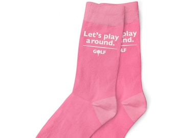 Golf Socks Gift 'Let's Play Around' Golfing for Women Mum Friend Golfer Clothing Funny Gear Accessories Equipment