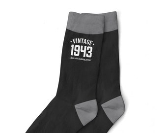 80th Birthday Gift Socks for Men Present Keepsake Party Prop Favor Husband Dad Friend 80 Years Old Eighty Idea for Him