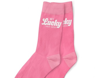 Golf Socks Gift 'My Lucky Golf Socks' Golfing for Women Mum Friend Golfer Clothing Funny Gear Accessories Equipment