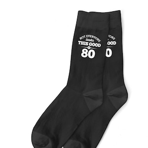 Funny 80th Birthday Socks – Novelty Gift for Men, UK 6-11 image 1