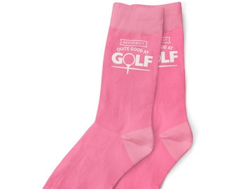 Golf Socks Gift 'Quite Good at Golf' Golfing for Women Mum Friend Golfer Clothing Funny Gear Accessories Equipment