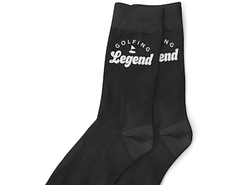 Golf Socks Gift 'Golfing Legend' for Men Dad Grandad Him Golfer Clothing Funny Gear Accessories  Size UK 6 to 11 - USA 7 to 12