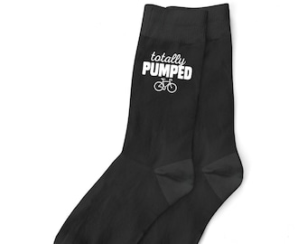 Cycling Socks Gift Idea for Men Him Bike Bicycle Cyclist Present Clothing Kit Funny Cycling Accessories  Size UK 6 to 11 - USA 7 to 12