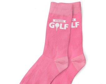 Golf Socks Gift 'Seniors Golf' Golfing for Women Mum Friend Golfer Clothing Funny Gear Accessories Equipment