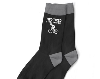 Cycling Socks Gift Idea for Men Him Bike Bicycle Cyclist Present Clothing Kit Funny Cycling Accessories  Size UK 6 to 11 - USA 7 to 12