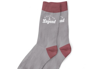Golf Socks Gift 'Golfing Legend' Golfing for Women Mum Friend Heel Toe Golfer Clothing Funny Gear Accessories Equipment