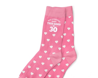 30th Birthday Gift Socks for Women Ladies Present Keepsake Idea for Her Wife Mum Friend 30 Years Old Party Prop Thirty