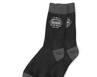 Grandpa Gift Socks Birthday or Christmas Present for Grandpa Men's Socks Father's Day Xmas Gift Idea Party  Size UK 6 to 11 - USA 7 to 12