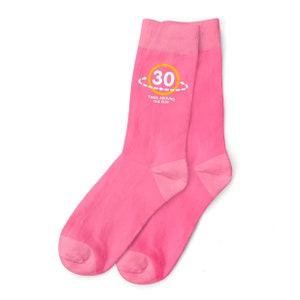30th Birthday Gift Socks for Women Lady Present Keepsake Idea Her Friend Happy Birthday Age 30 Year Old Party Size UK 4 to 7 - USA 6 to 9