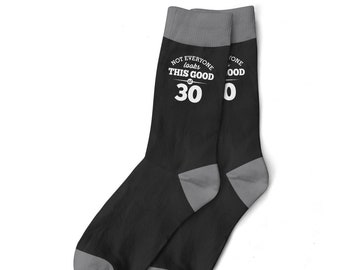30th Birthday Gift Socks for Men Present Keepsake Party Prop Husband Dad Friend 30 Years Old Thirty for Him Size UK 6 to 11 - USA 7 to 12