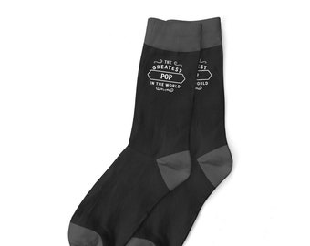 Pop Gift Socks Birthday or Christmas Present for Pop Men's Socks Size 6-11 Keepsake Xmas Gift Idea Party Prop Favor