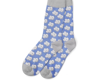 30th Birthday Socks Gift for Men Present Keepsake Idea for Him Husband Dad Friend 30 Years Old Party Prop Size UK 6 to 11 - USA 7 to 12