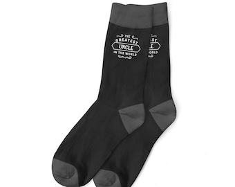 Greatest Uncle Socks – Cotton Rich Novelty Gift, Men's Size 6-11